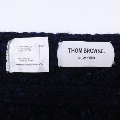 THOM BROWNE 汤姆布朗 带帽款羊毛麻花编织围巾