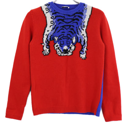 GUCCI Tiger Motif Crew Neck Knit Sweater Top [Domestic Authenticity Verified] 436071