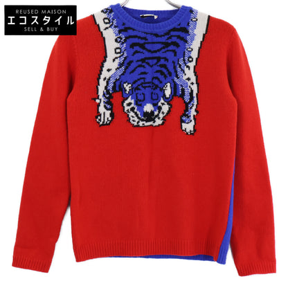 GUCCI Tiger Motif Crew Neck Knit Sweater Top [Domestic Authenticity Verified] 436071