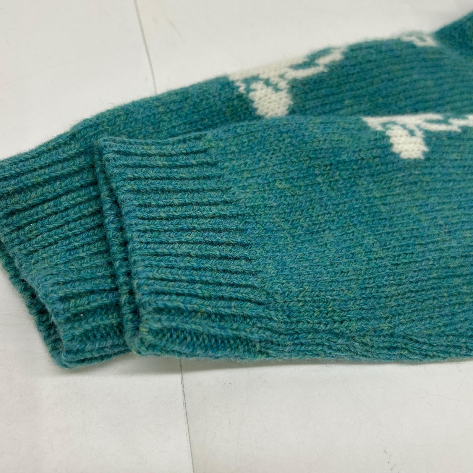 PRADA 16SS Blue Rabbit Pattern Wool Sweater Top