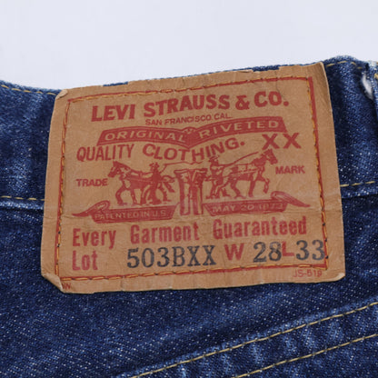 LEVI'S リーバイス L503BXX ビッグE 135周年 紙パッチ 裏ボタン刻印J22 赤耳 ボタンフライ デニムパンツ ボトムス