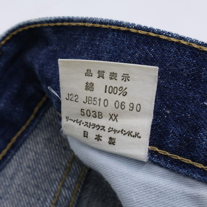 LEVI'S リーバイス L503BXX ビッグE 135周年 紙パッチ 裏ボタン刻印J22 赤耳 ボタンフライ デニムパンツ ボトムス
