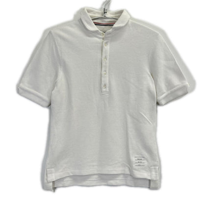 THOM BROWNE トムブラウン 国内正規 MJP009AK6940 ホワイト ヘビーコットン ポロシャツ トップス
