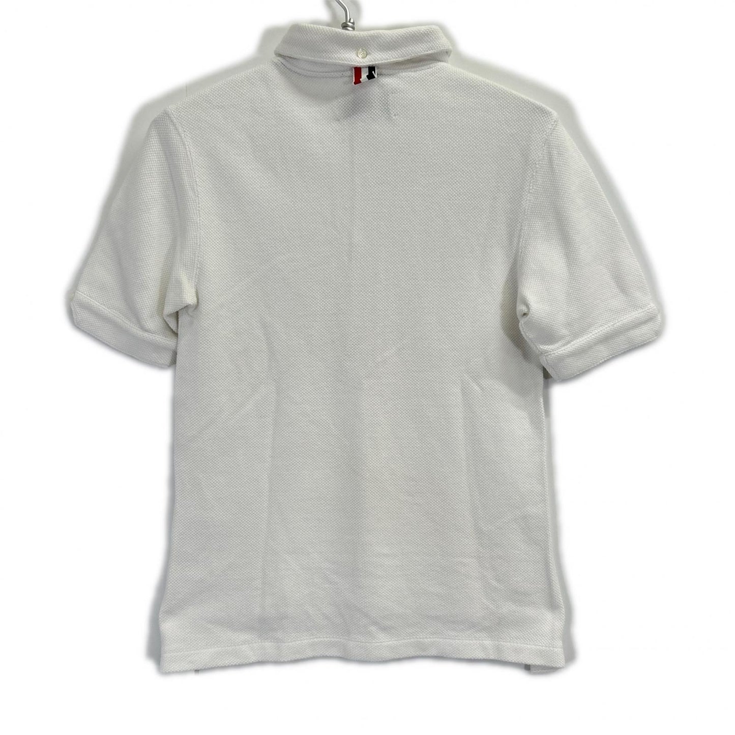 THOM BROWNE トムブラウン 国内正規 MJP009AK6940 ホワイト ヘビーコットン ポロシャツ トップス