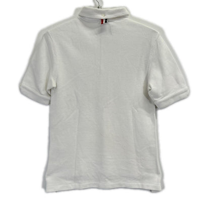 THOM BROWNE トムブラウン 国内正規 MJP009AK6940 ホワイト ヘビーコットン ポロシャツ トップス