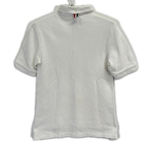 THOM BROWNE トムブラウン 国内正規 MJP009AK6940 ホワイト ヘビーコットン ポロシャツ トップス