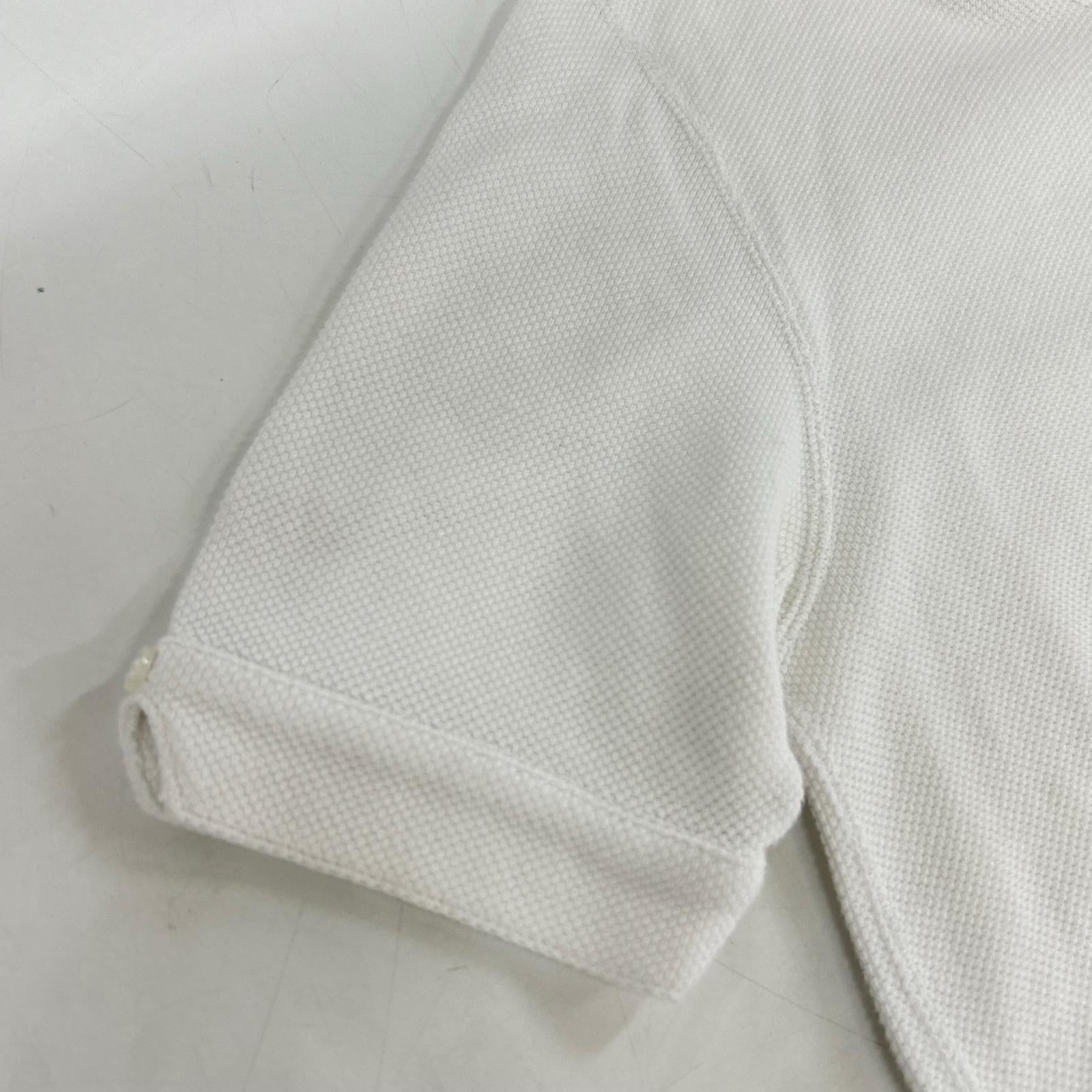 THOM BROWNE トムブラウン 国内正規 MJP009AK6940 ホワイト ヘビーコットン ポロシャツ トップス