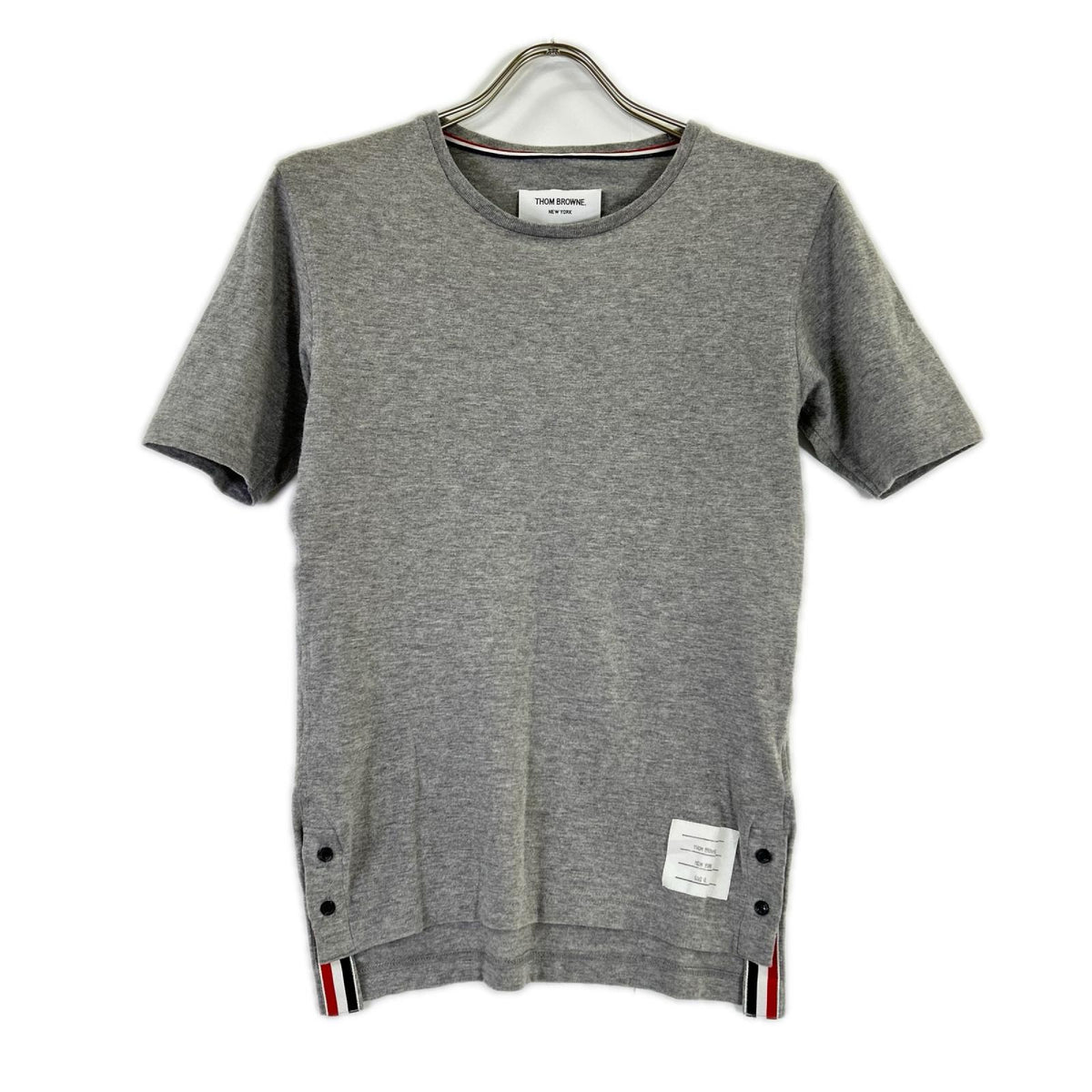 THOM BROWNE トムブラウン MJS001AW747 グレー クルーネック Tシャツ トップス