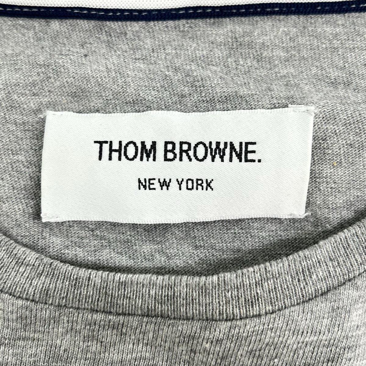 THOM BROWNE トムブラウン MJS001AW747 グレー クルーネック Tシャツ トップス