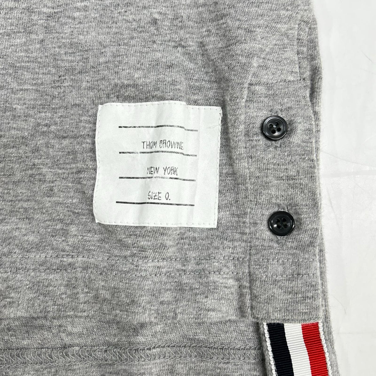 THOM BROWNE トムブラウン MJS001AW747 グレー クルーネック Tシャツ トップス