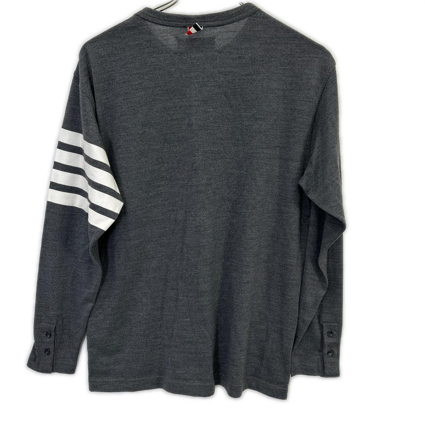 THOM BROWNE Thom Browne MJS020AK7604 Gray 4BAR Wool Sweater Top