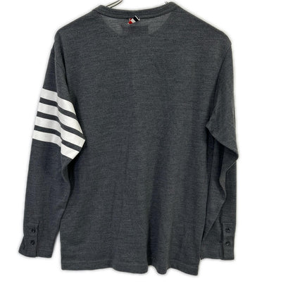 THOM BROWNE Thom Browne MJS020AK7604 Gray 4BAR Wool Sweater Top