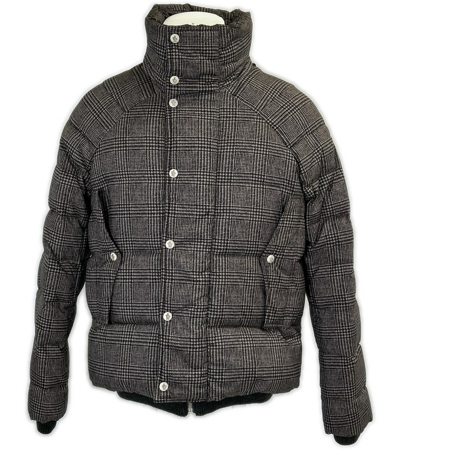 MONCLER 盟可睐 GAMME BLEU 伽姆布鲁 格纹印花羽绒夹克 夹克