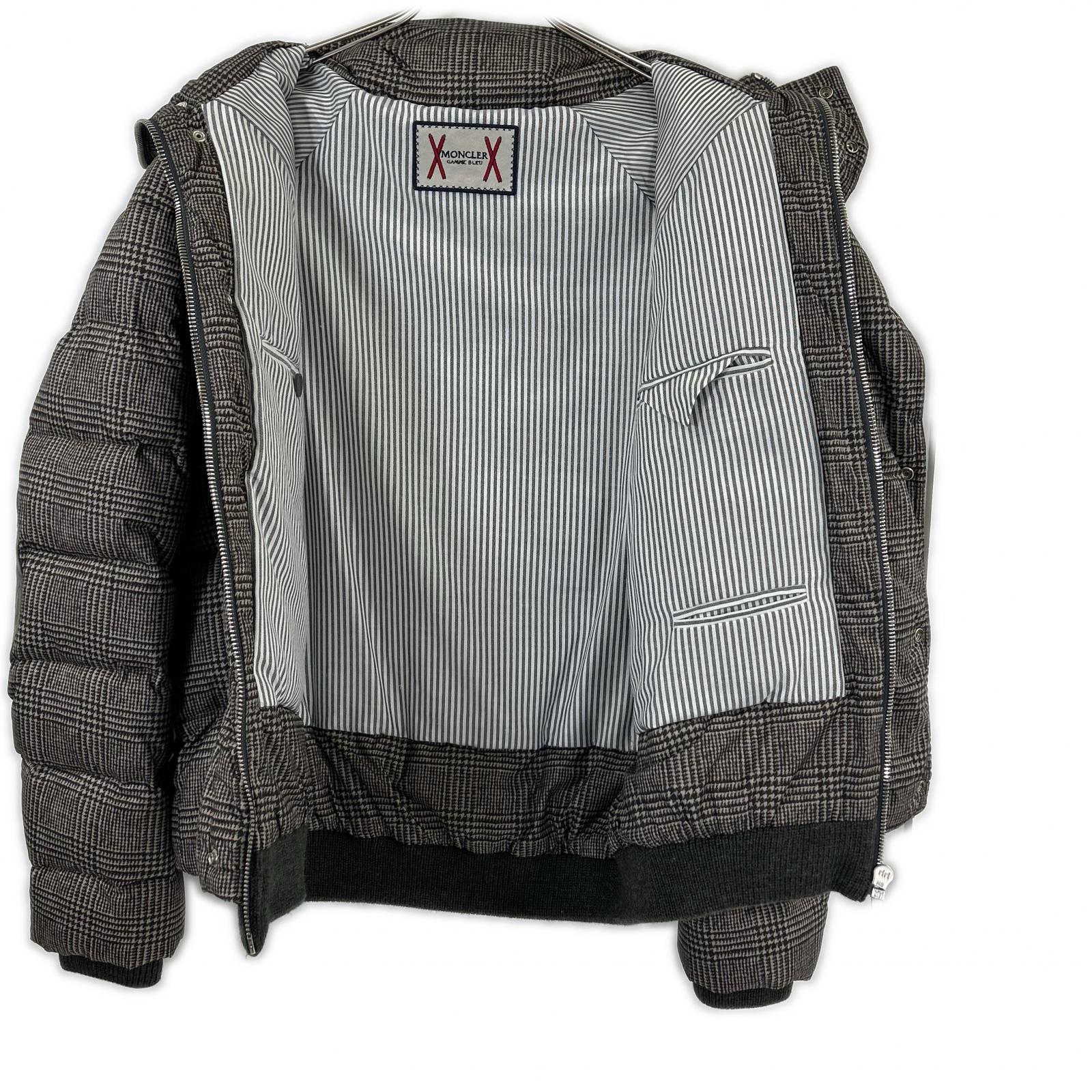 MONCLER 盟可睐 GAMME BLEU 伽姆布鲁 格纹印花羽绒夹克 夹克