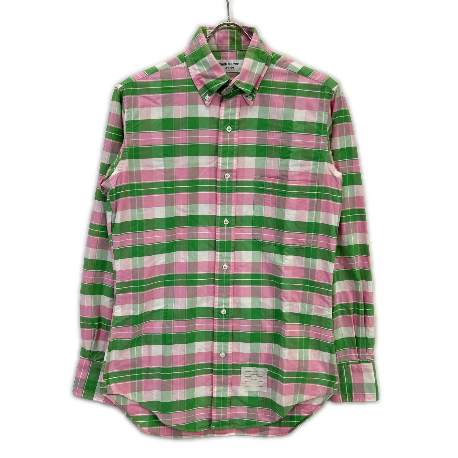 MWL001AW6219 Pink x Green BD Shirt Top 1 Men's