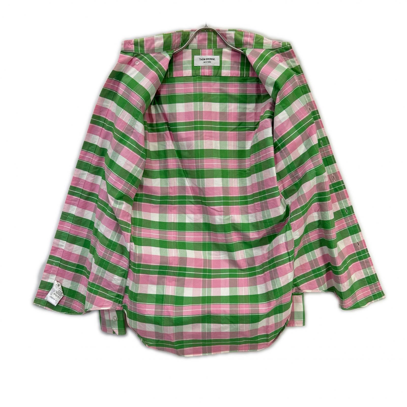 MWL001AW6219 Pink x Green BD Shirt Top 1 Men's