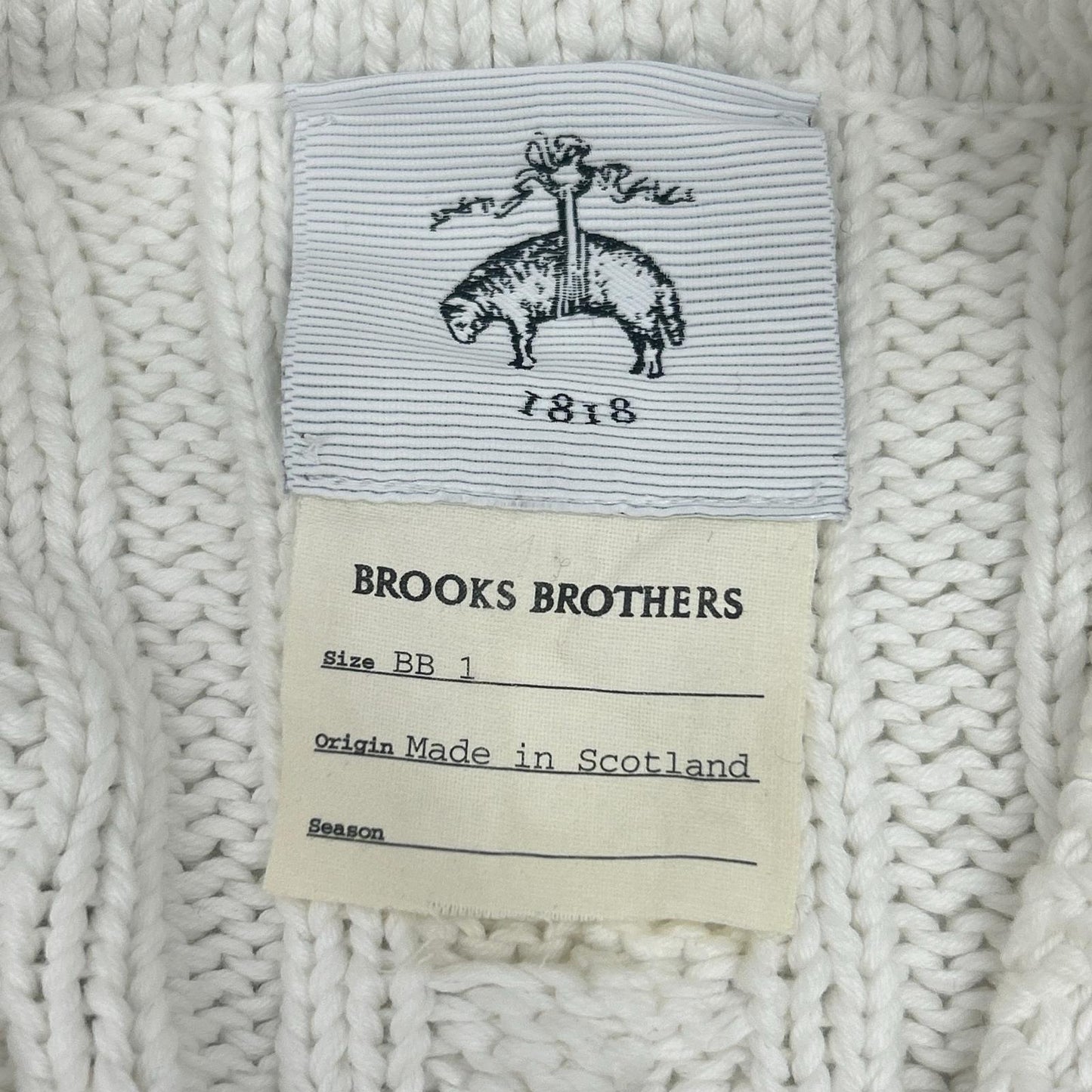 Brooks Brothers ブルックスブラザーズ ホワイト ケーブルニット ニットベスト ベスト