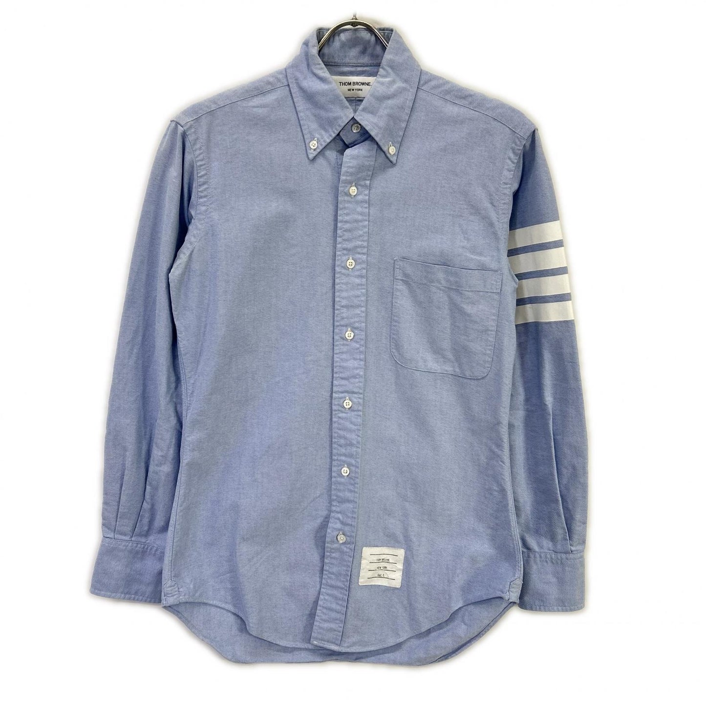 THOM BROWNE トムブラウン ブルー 4BAR BDシャツ トップス
