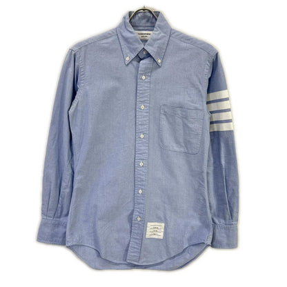 THOM BROWNE トムブラウン ブルー 4BAR BDシャツ トップス