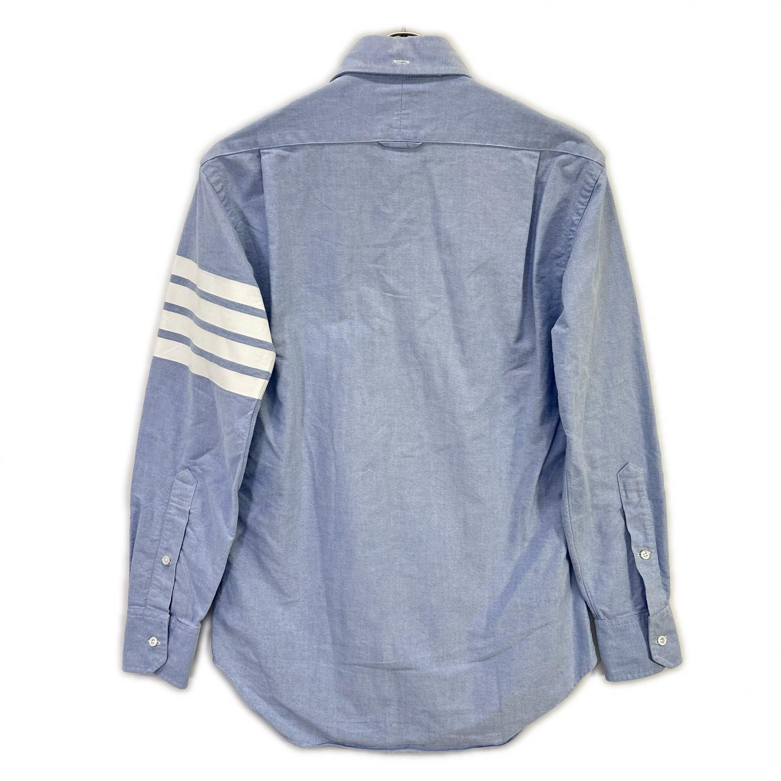 THOM BROWNE トムブラウン ブルー 4BAR BDシャツ トップス