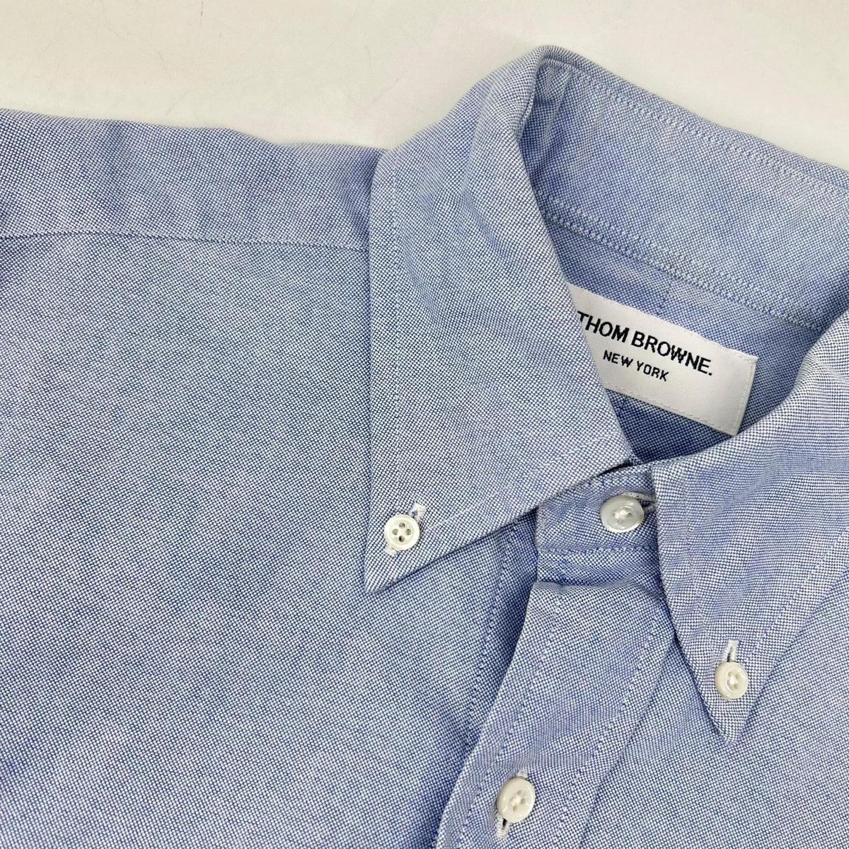 THOM BROWNE トムブラウン ブルー 4BAR BDシャツ トップス