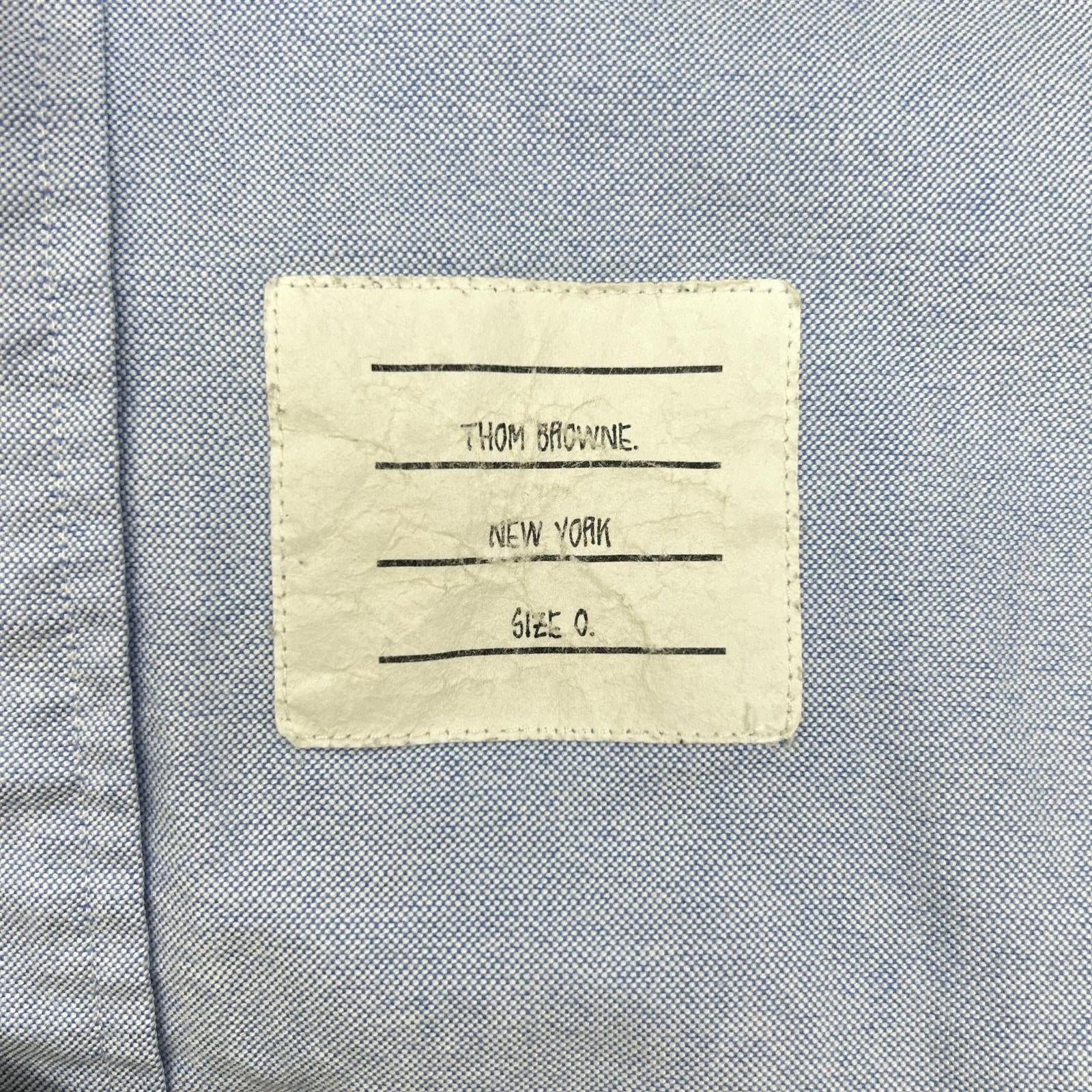 THOM BROWNE トムブラウン ブルー 4BAR BDシャツ トップス