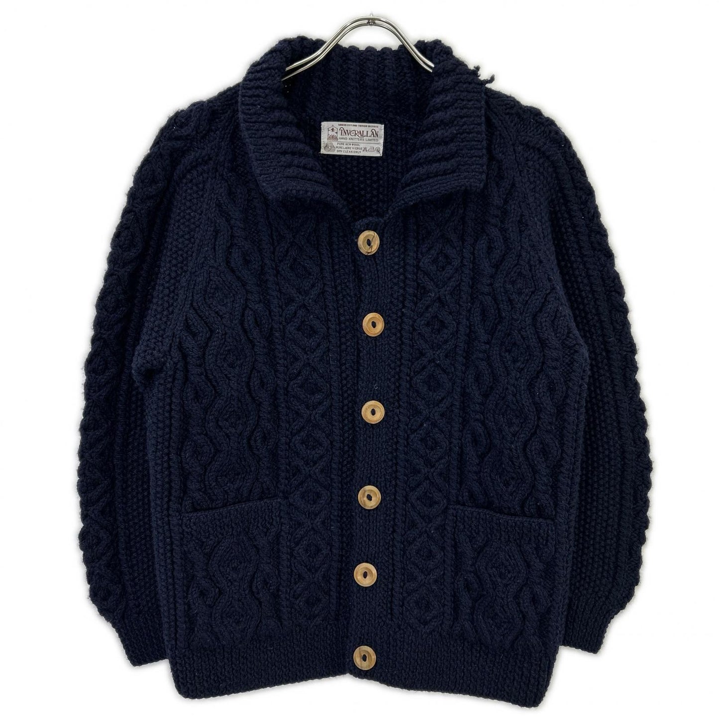 INVERALLAN Inberallan 90's Tag Navy 3A Lumber Cardigan Top