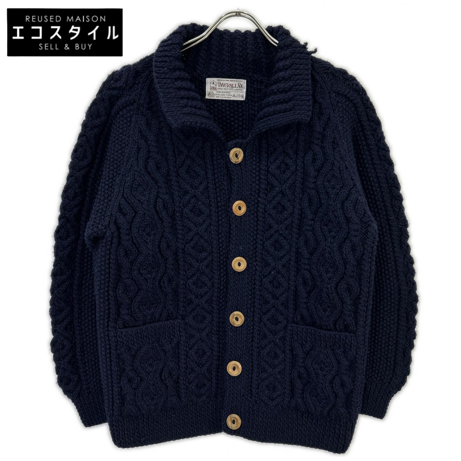 INVERALLAN Inberallan 90's Tag Navy 3A Lumber Cardigan Top