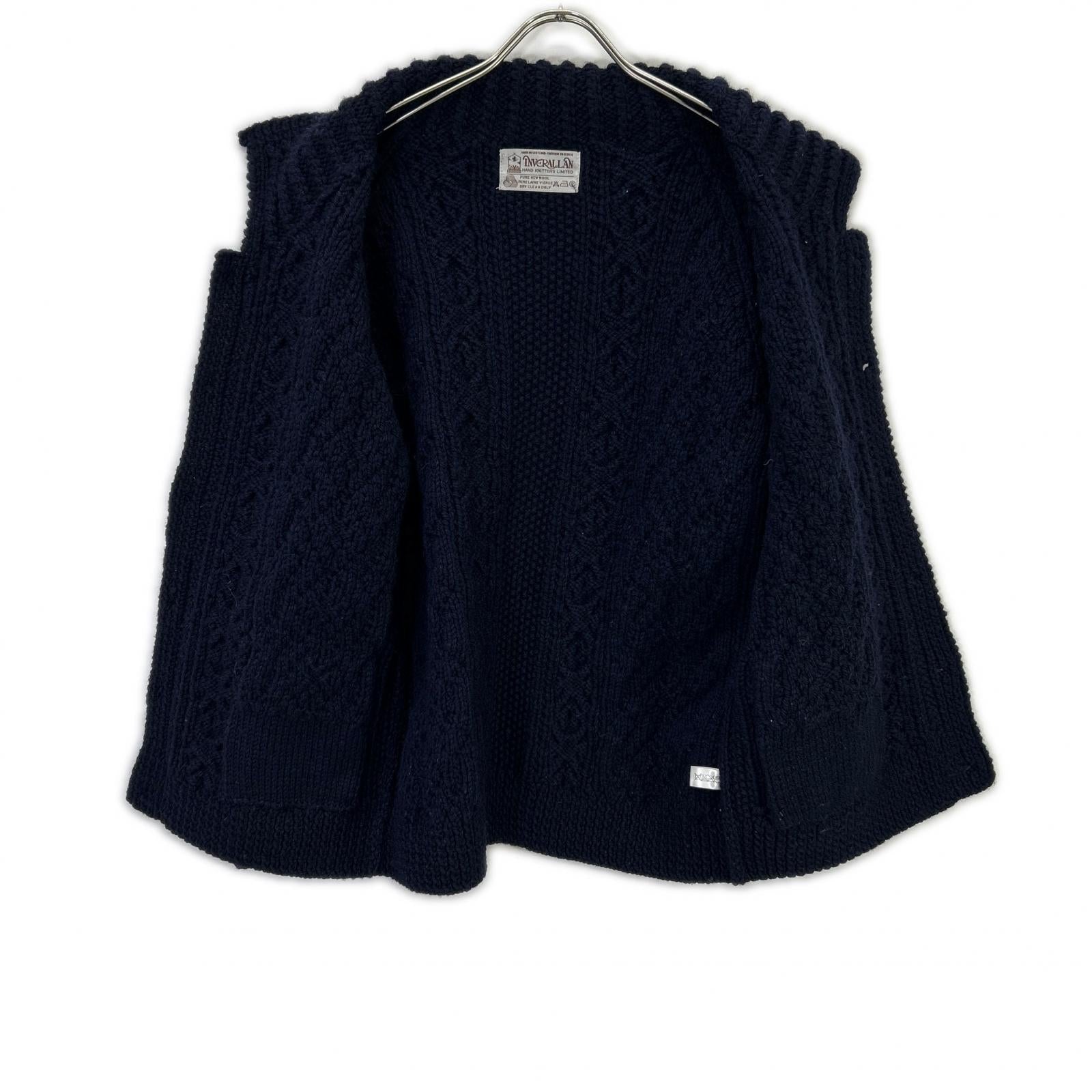 INVERALLAN Inberallan 90's Tag Navy 3A Lumber Cardigan Top