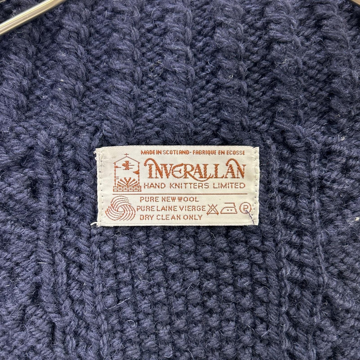 INVERALLAN Inberallan 90's Tag Navy 3A Lumber Cardigan Top