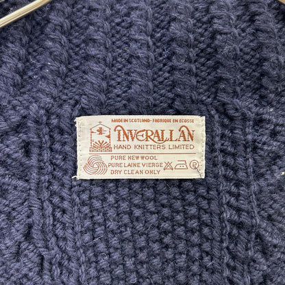 INVERALLAN Inberallan 90's Tag Navy 3A Lumber Cardigan Top