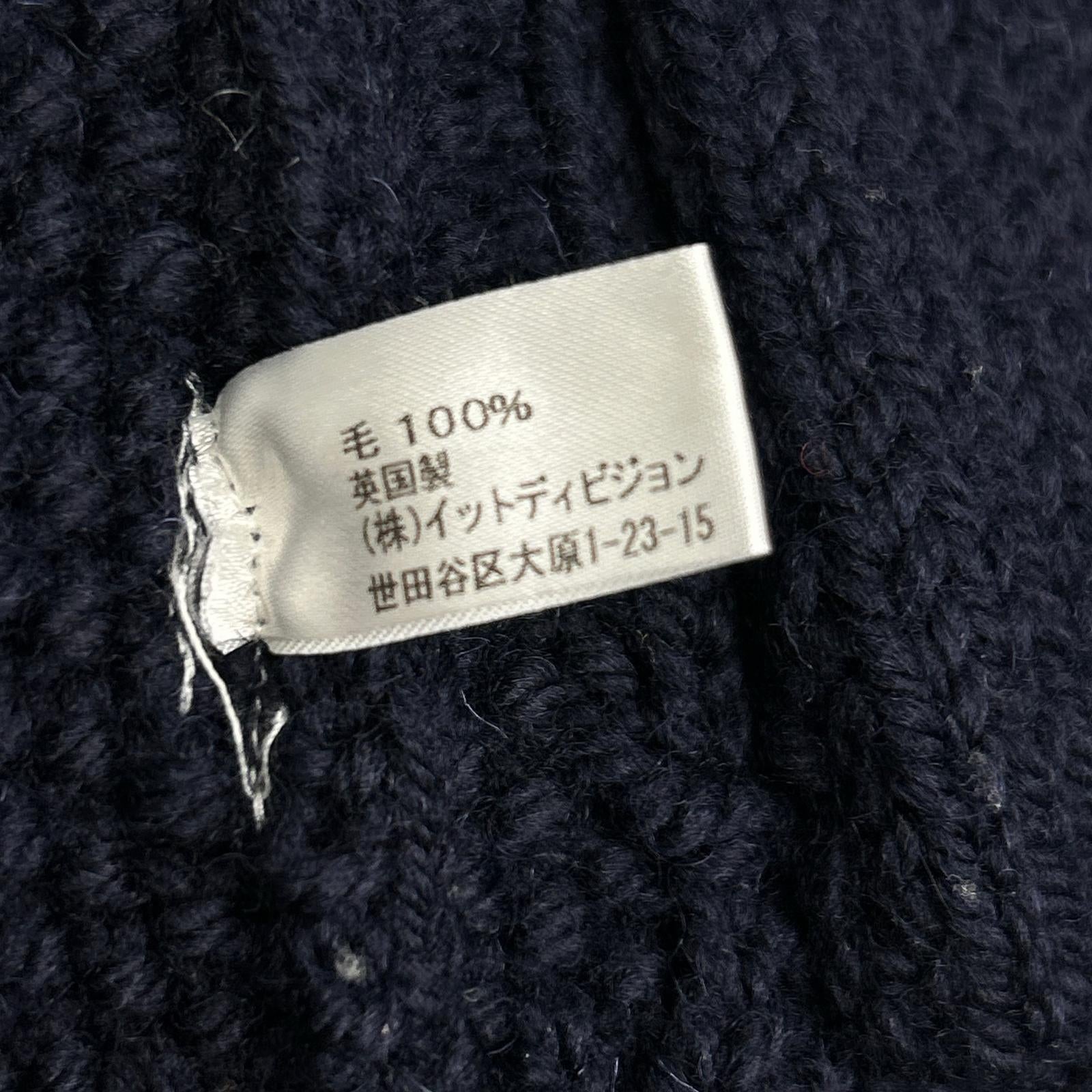 INVERALLAN Inberallan 90's Tag Navy 3A Lumber Cardigan Top