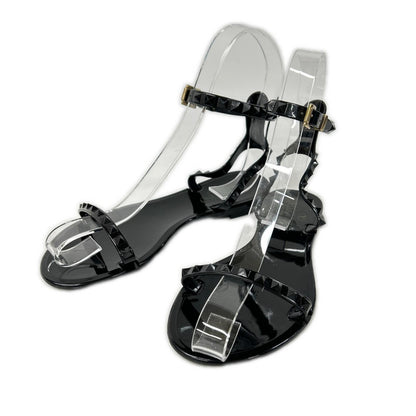 【美品】GWS00549 APVP01 Rockstud 铆钉带平底凉鞋 35 女士