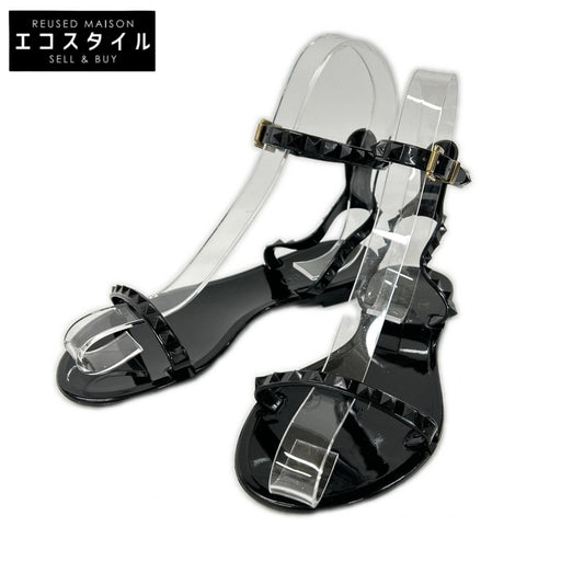 Valentino Garavani ヴァレンティノガラヴァーニ 【美品】GWS00549 APVP01 ロックスタッズ ストラップ フラット サンダル シューズ