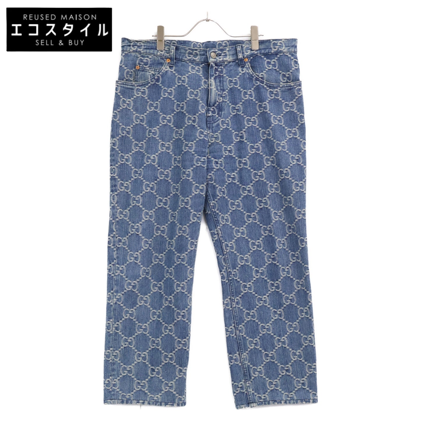 GUCCI グッチ 【国内正規】623953 GGジャガード ジップフライ デニムパンツ ボトムス