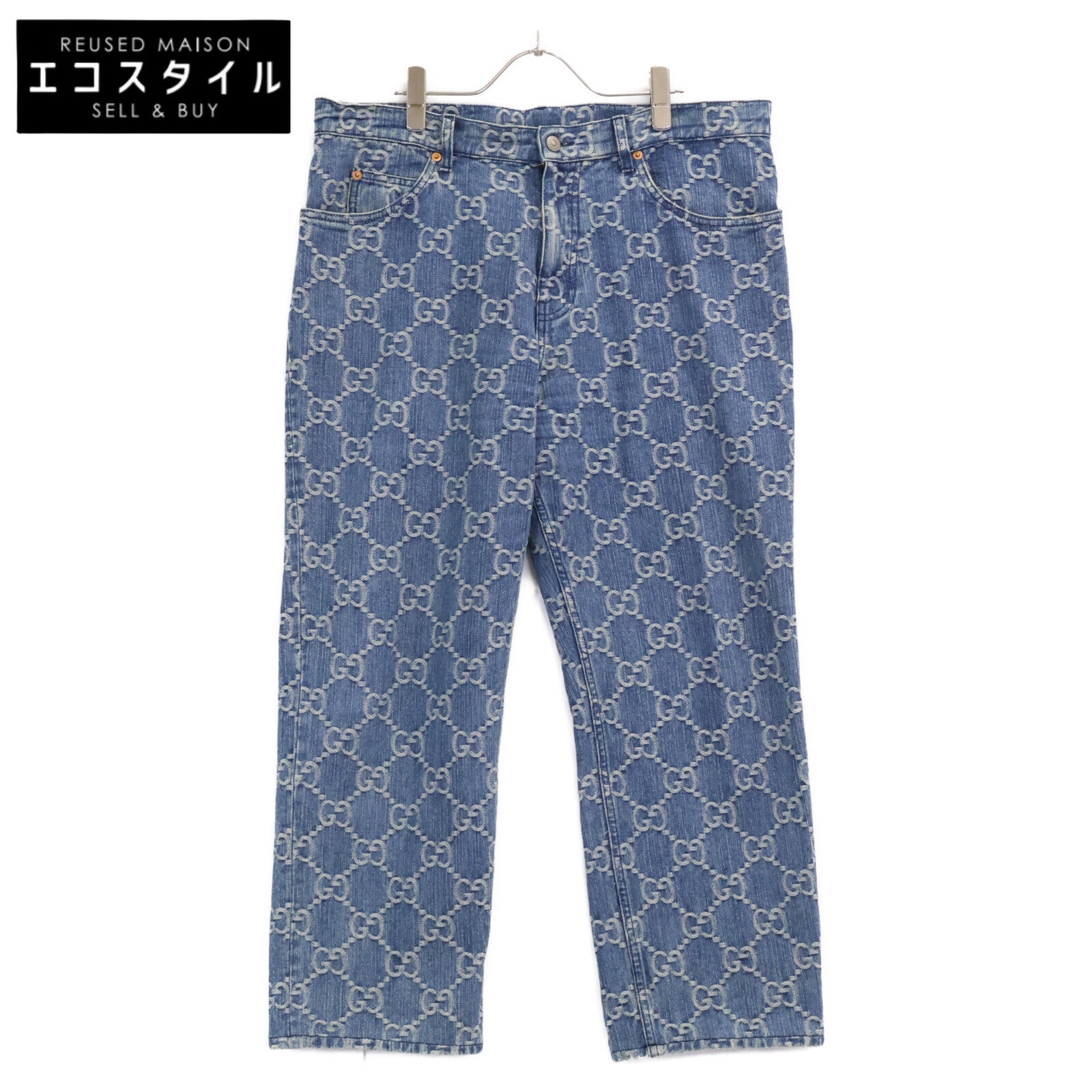 GUCCI グッチ 【国内正規】623953 GGジャガード ジップフライ デニムパンツ ボトムス