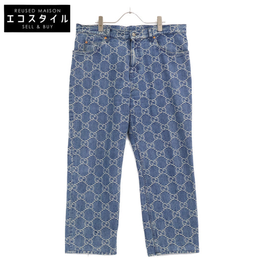 GUCCI グッチ 【国内正規】623953 GGジャガード ジップフライ デニムパンツ ボトムス