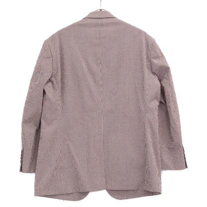 HERMES 【Excellent Condition/Domestic Authentic】G19821 Check Seersucker Silk Blend 2B Tailored Jacket