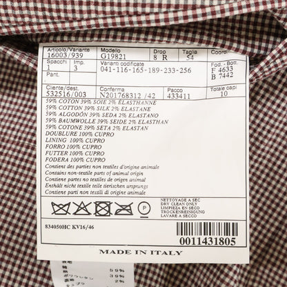 HERMES 【Excellent Condition/Domestic Authentic】G19821 Check Seersucker Silk Blend 2B Tailored Jacket