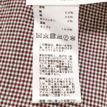 HERMES 【Excellent Condition/Domestic Authentic】G19821 Check Seersucker Silk Blend 2B Tailored Jacket