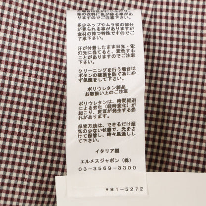 HERMES エルメス 【美品/国内正規】G19821 チェック シアサッカー シルク混 2Bテーラードジャケット ジャケット