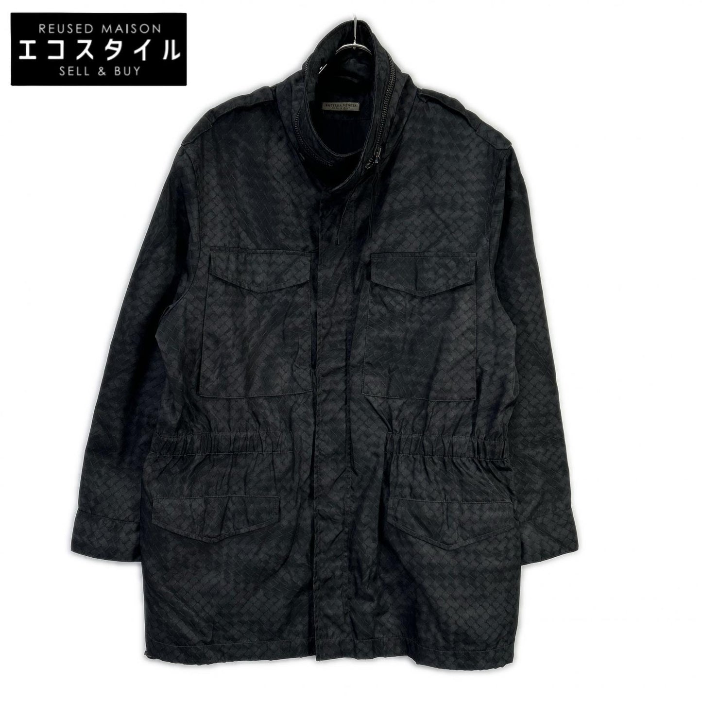 BOTTEGA VENETA 宝缇嘉 黑色Intreprint尼龙拉链大衣 大衣