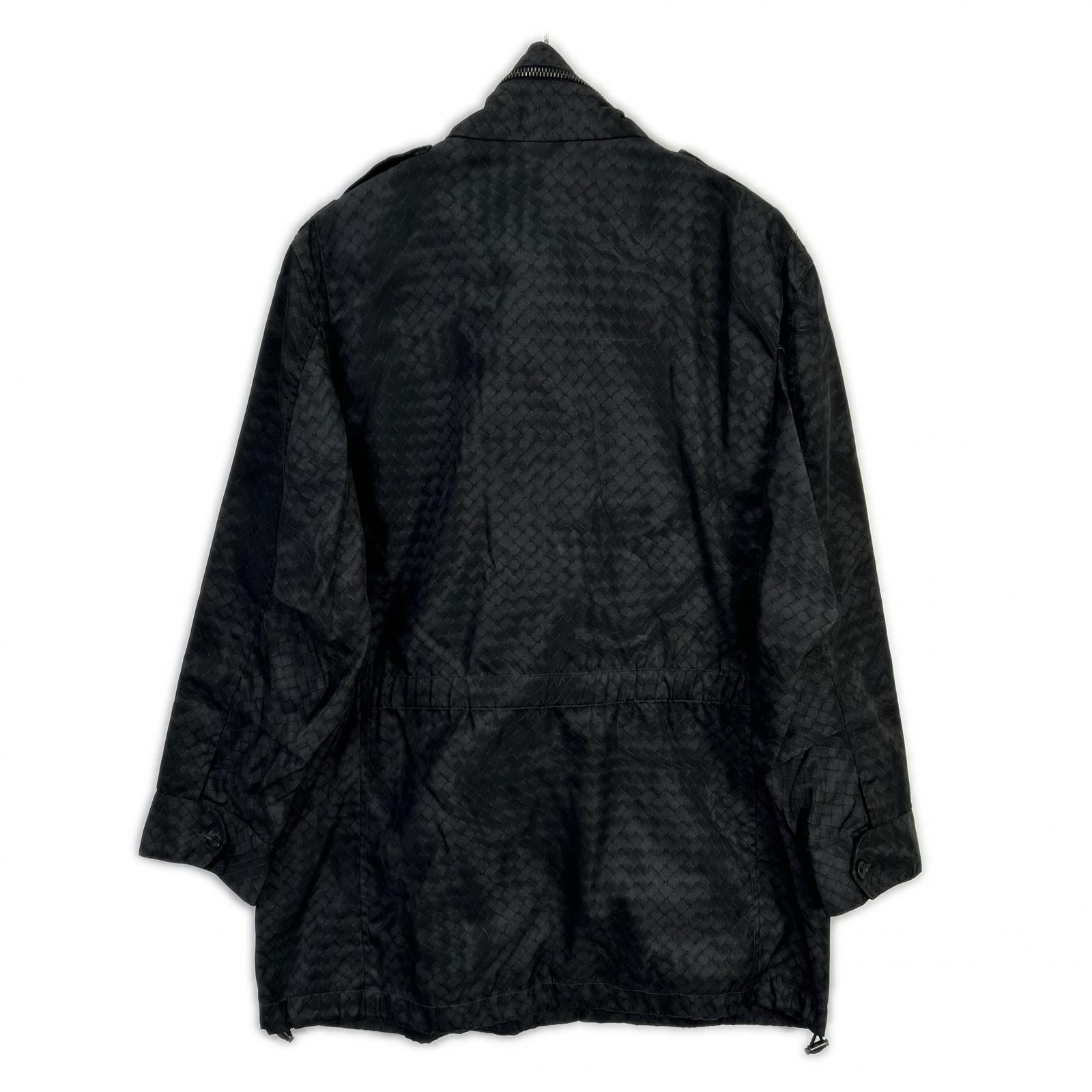 BOTTEGA VENETA 宝缇嘉 黑色Intreprint尼龙拉链大衣 大衣
