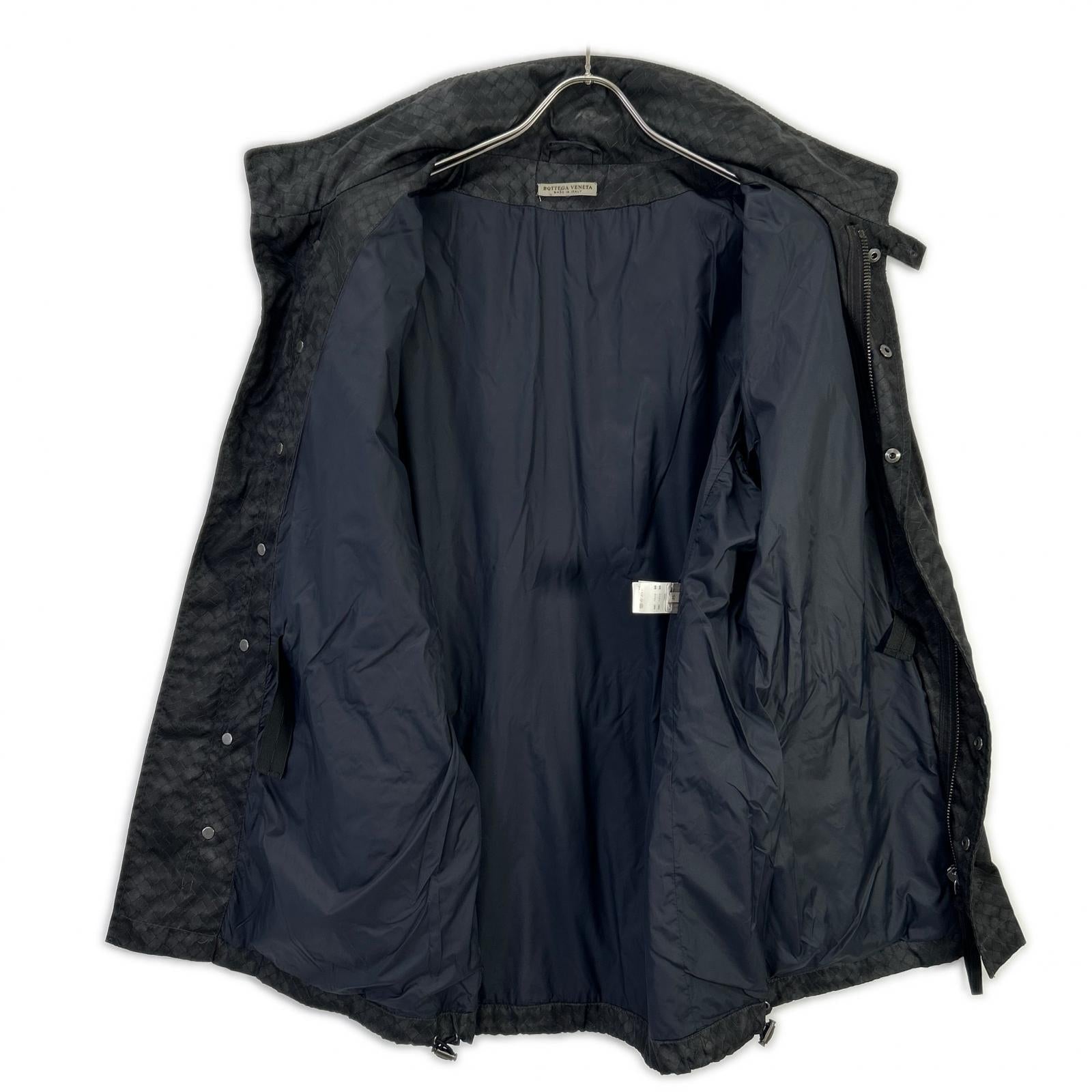 BOTTEGA VENETA 宝缇嘉 黑色Intreprint尼龙拉链大衣 大衣