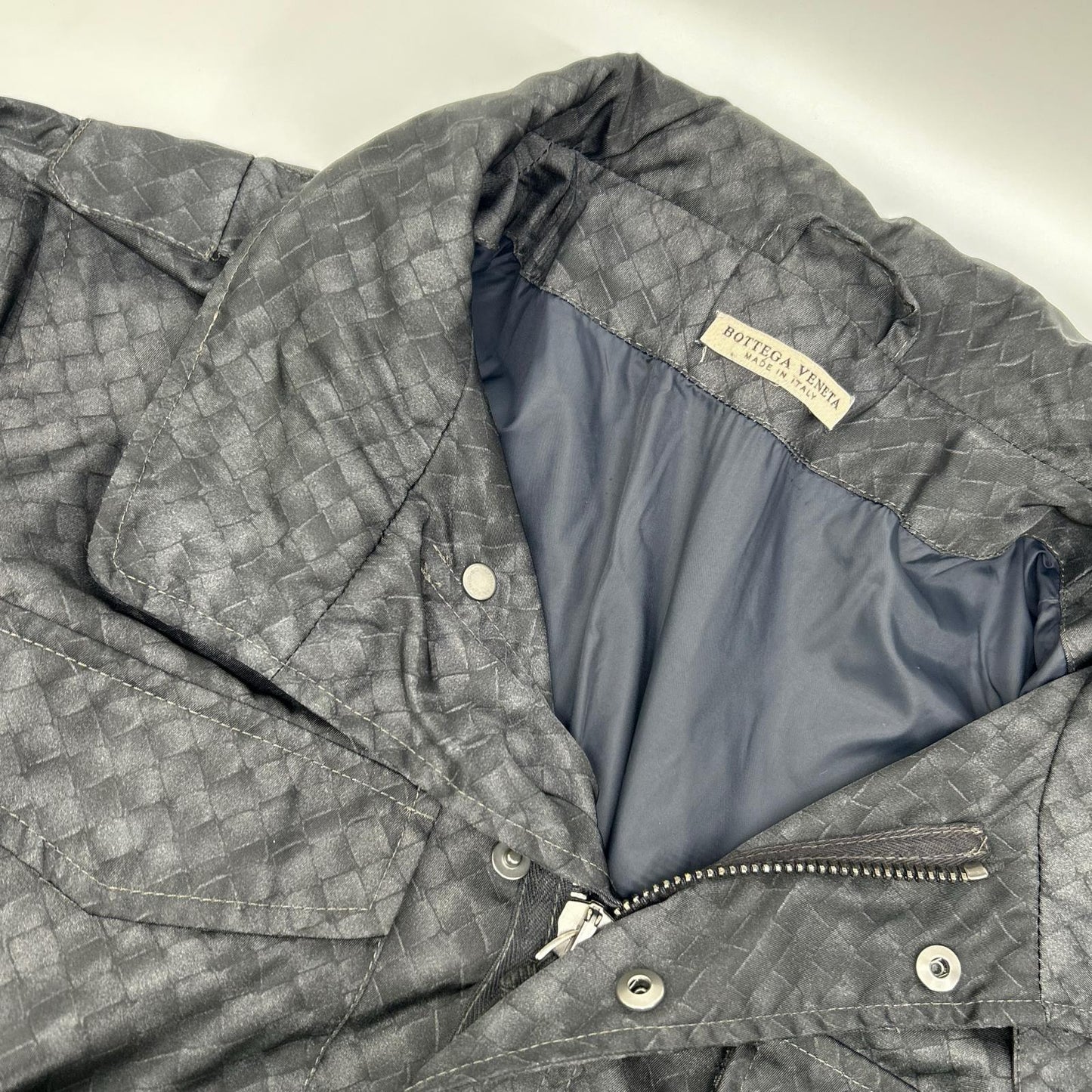 BOTTEGA VENETA ボッテガヴェネタ ブラック イントレプリント ナイロンジップコート コート