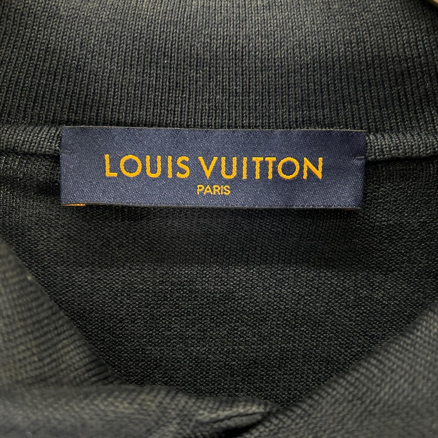 LOUIS VUITTON 路易威登 HGN06W 19年 黑色 徽章设计 长袖Polo衫 上衣