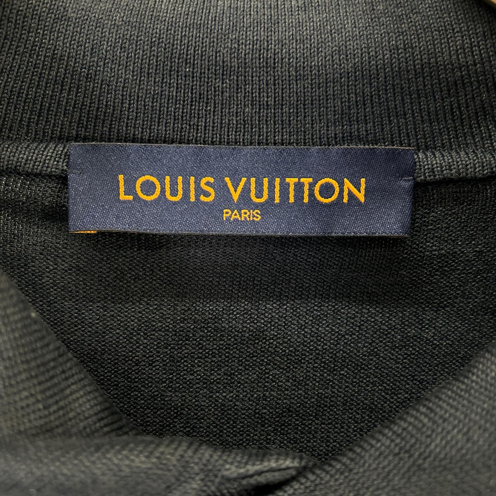 LOUIS VUITTON 路易威登 HGN06W 19年 黑色 徽章设计 长袖Polo衫 上衣