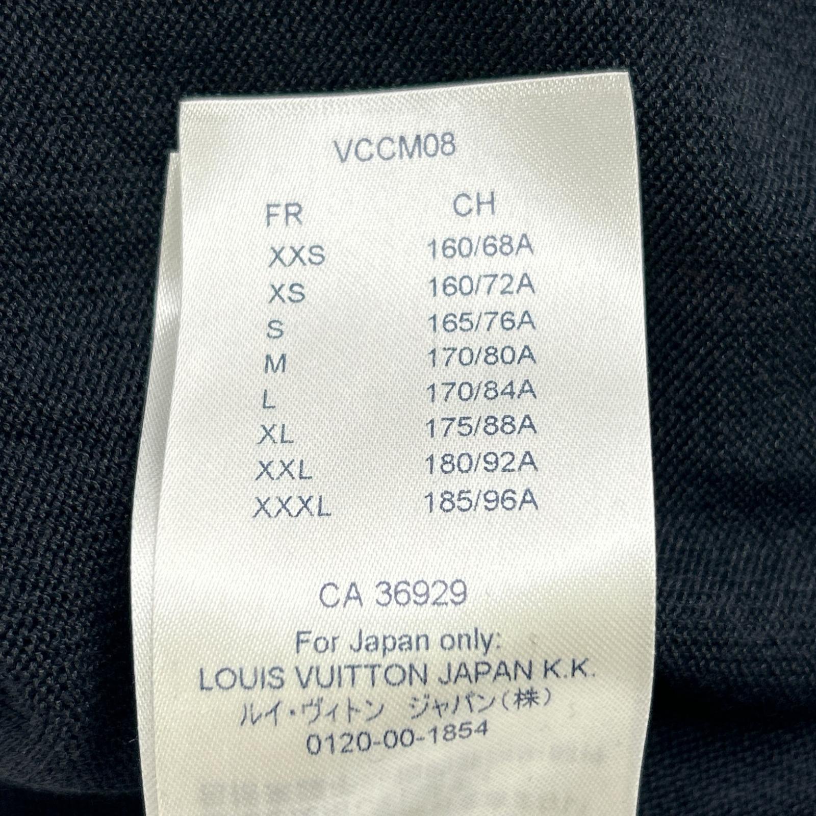 LOUIS VUITTON 路易威登 HGN06W 19年 黑色 徽章设计 长袖Polo衫 上衣