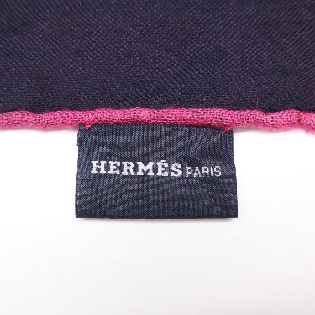 HERMES エルメス シェーヌダンクル柄 カシミヤ/シルク ストール