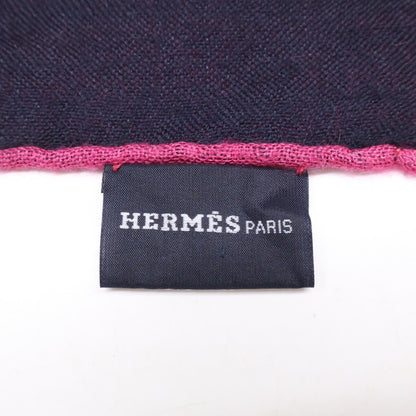 HERMES エルメス シェーヌダンクル柄 カシミヤ/シルク ストール